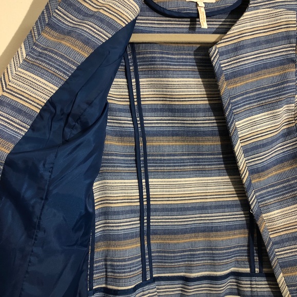 Laundry by Shelli Segal Blue Striped Blazer - Picture 4 of 5